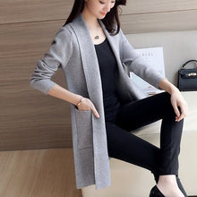 Load image into Gallery viewer, DRL Women's Autumn Winter Cardigan Sweater and Long Sections Wool Sweaters Slim Tight Bottoming Knitted Cardigans
